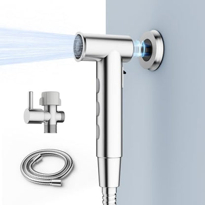 FEELSO Handheld Bidet Sprayer for Toilet, Adjustable Water Pressure Jet Spray Toilet with Bidet Hose for Diaper Sprayer Kit, Feminine Baby Wash, Pet Shower & Muslim Shower