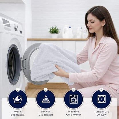 DAN RIVER Pack of 1 Oversized Bath Sheet, 40 x 80 Inches, White | 100% Cotton Jumbo Bath Towel with Extra Large Coverage, Lightweight Feel, Super Soft & Quick Dry - color: White, size: 40x80" Oversized Bath Sheet