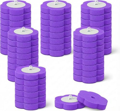 Disposable Toilet Brush for Bathroom Cleaning, Toilet Brush and Holder Set, Deep Cleaning Toilet Bowl Cleaner with Replaceable Heads, Hygienic Storage Design (Replacement Heads - 24pcs Purple) - color: Replacement Heads - 24pcs Purple