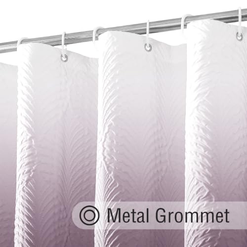 72x78 Long Shower Curtain, Ombre Lavender 3D Embossed Half Bath Curtain - color: Ombrelavender, size: 72"W x 78"L (Pack of 1)