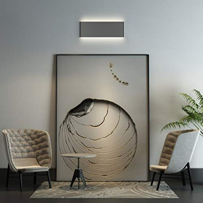Ralbay 15.7in Wall Sconce 2-Pack Indoor Modern Light Fixtures 14W LED Up and Down Black Bathroom Wall Lighting Fixtures Natural White Light 4500K - color: Black-Natural White, size: 15.7 inch