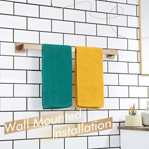 KOKOSIRI 24-Inch Towel Rack for Bathroom Kitchen Towel Bars Wall Mount SUS304 Stainless Steel Towels Holder, Champagne Bronze B4003CPG-L24 - color: Champagne Bronze, size: 24-Inch
