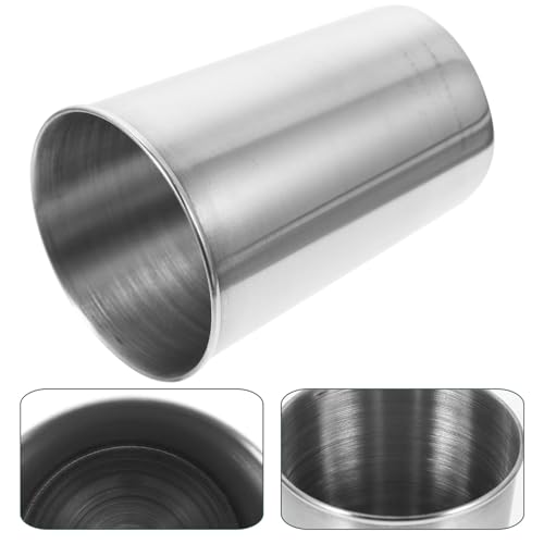 Stainless Steel Tumbler Cup for Bathroom and Motorhome Use Beverage Holder Toothbrush Cup Silver Color Smooth Surface