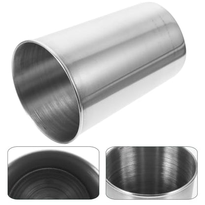 Stainless Steel Tumbler Cup for Bathroom and Motorhome Use Beverage Holder Toothbrush Cup Silver Color Smooth Surface