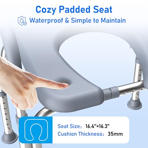 Raised Toilet Seat with Handles,Toilet Seat Risers with Adjustable Height & Width, 400lb Capacity, Fit Any Toilet for Easy & Independent Use, Secure Support for Seniors, Bariatric & Disabled, Gery