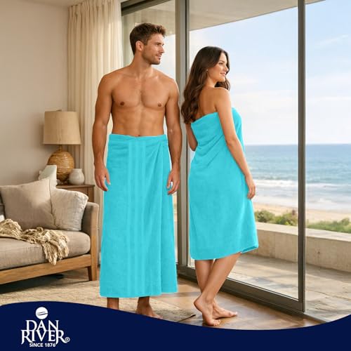 DAN River 2 Pack Bath Sheets Extra Large 35x70, Large Bath Towels for Adults, XL Oversized Heavy Duty Towel Set, 600 GSM 100% Ring Spun Cotton, Soft Quick Dry, Aqua - color: Aqua, size: Bath Sheet 35x70" (PK 2)