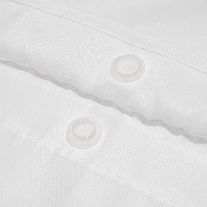 N&Y HOME Fabric Snap in Shower Curtain Liner Replacement White, 70x66 | for 71"x84" Extra Long Hotel Style Shower Curtain, With Magnets, Removable & Detachable, Washable, Water Repellent - color: White, size: 70"W x 66"L (Pack of 1)