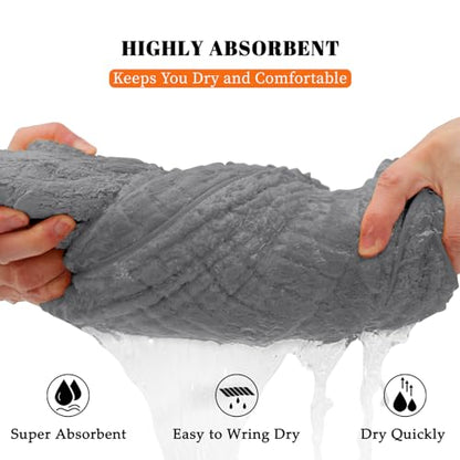Bath Towels Set of 4 Extra Large 35 x 70 Inches,Luxury Thick High Absorbent Quick Dry Bath Sheet,Ultra Soft Microfiber,Bathroom,Beach,Yoga,Sport,SPA (Grey) - color: Grey, style: 4 Piece Bath Towels