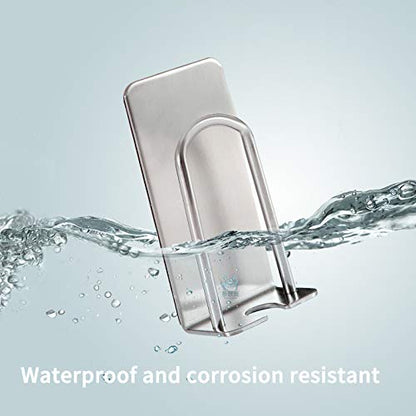 HANZE Toothbrush Holder 2 Pack self-Adhesive SUS 304 Stainless Steel Electric Toothbrush Hook Wall Mounted Razors Cup Holder for Bathroom - color: 2 Pack (2 in 1)