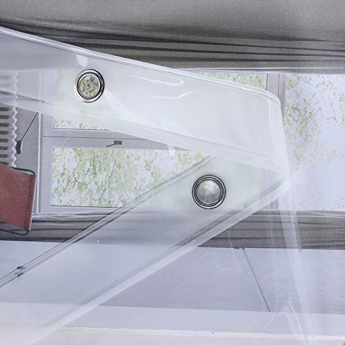 54x74 Inch Stall Shower Curtain Liner, Heavy Duty Clear PEVA Plastic Bath Shower Curtain Liner with 3 Bottom Magnets and 9 Metal Grommets - color: Clear, size: 54"W x 74"L (Pack of 1)