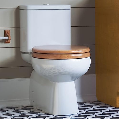 Design House Dalton Round Toilet Seat, Honey Oak | Surface, Oak, Hardware, 561241 - color: Honey Oak