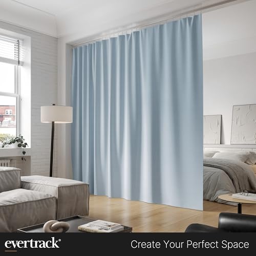 Curtain Track - Ceiling Mounted Curtain Rail for Curtains, Drapes, and Room Dividers - USA Made - Small (8 Feet), Anodized Silver - color: Anodized Silver, size: Small (8 Feet)