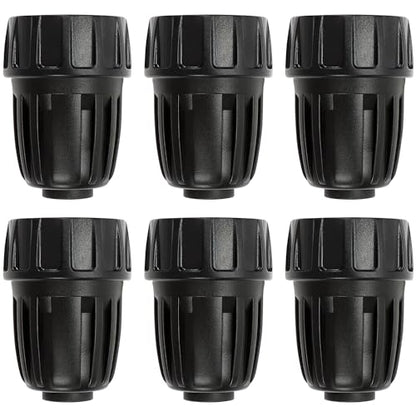 Universal 3/4 Inch Female Pipe Thread to 1/2 Inch Drip Irrigation Tubing Adapter, 6 Pack 1/2 In. Barbed Drip Line x 3/4 In. Faucet PVC Adapter Connect 3/4" FHT Garden Faucet Hose Bibb - size: 1/2" to 3/4" Adapter 6 Pcs