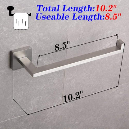 GERZWY SUS 304 Stainless Steel Hand Towel Holder Modern Bathroom Towel Ring Wall Mounted Brushed Finish IG1806-LS - color: Brushed