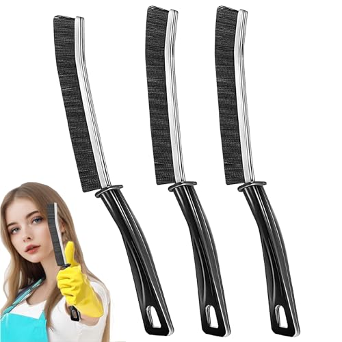 3Pcs Hard-bristled Crevice Cleaning Brush, Multifunctional Thin Gap Scrub Brush, Bathroom Cleaner Tools for Household Use, Kitchen, Window, Toilet, Grout, Faucets, Car - color: 3pcs