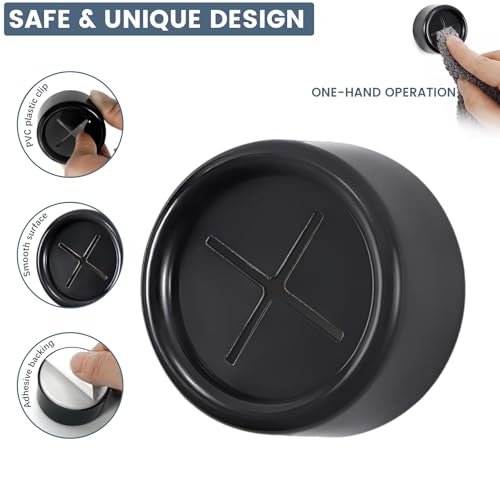 3-Piece Adhesive Towel Hook Set - Black Silicone Claw Towel Holder for Kitchen, Bathroom, Outdoor Use - color: Black