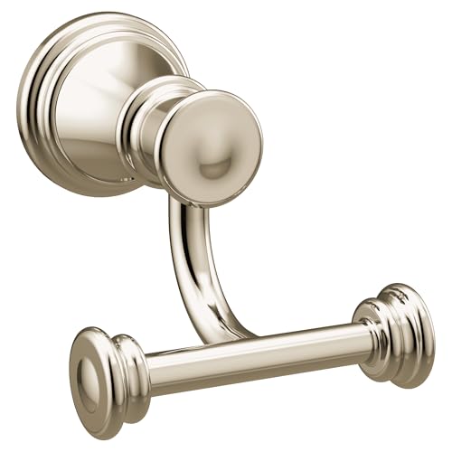 Moen YB6403NL Belfield Double Robe Hook, Polished Nickel - color: Polished Nickel