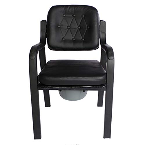 Dyale Deluxe Comfort Commode with Padded Seat Heavy Duty Bedside Commode Chair,Elderly Bathroom Safety Frame Toilet Seat