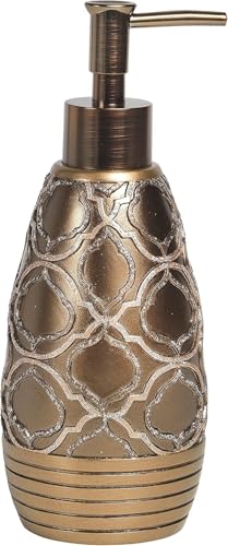 Zahari Home Spindle Stylish Soap Dispenser Set - Modern Print Design for Kitchen and Bathroom - Lotion Pump, Dish Soap, Hand Sanitizer, Hand Soap - Cute and Practical - color: Spindle