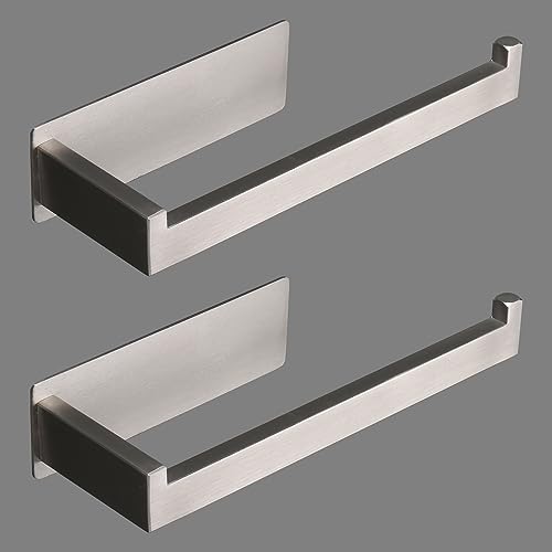 Hand Towel Holder, Strong Self Adhesive Hand Towel Ring, Thicken SUS304 Stainless Steel Hand Towel Bar/Rack, No Drilling Modern Hand Towel Hanger (Brushed Nickel, 2 Pack 9 in) - color: Brushed Nickel, size: 2 Pack 9 In