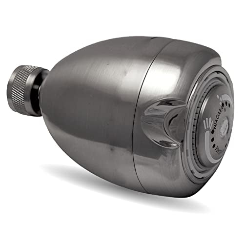 Niagara Conservation High Efficiency 1.5 GPM Earth Spa 3-Spray Showerhead in Brushed Nickel, N2915BN - color: Brushed Nickel, size: 1.5 GPM