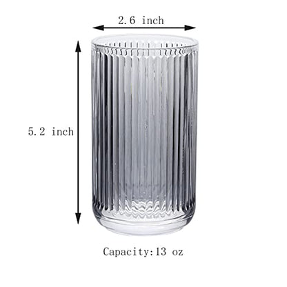 Gaolinci 2 Pcs Glass Tumbler Cup,Toothbrush Holder, Bathroom Cups, 13 oz - color: Grey, size: 13 oz
