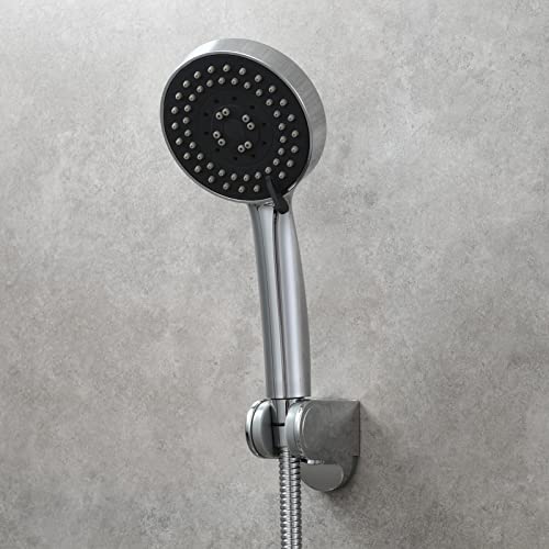 Handheld Shower Head Bracket ABS Plastic Wall Mount Screw Shower Wand Holder Adjustable for Hand Shower Chrome, ST01 - style: Chrome