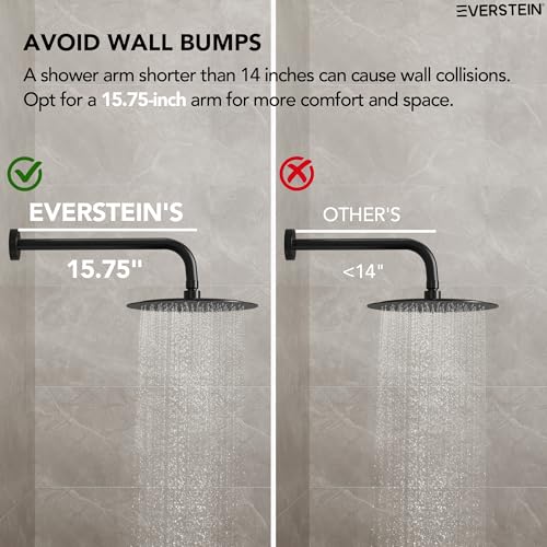 10" High-Pressure Rainfall Shower System with Handheld Spray, Wall Mount Bathroom Shower Faucet Set (Matte Black) - color: Matte Black, style: No Tub Spout
