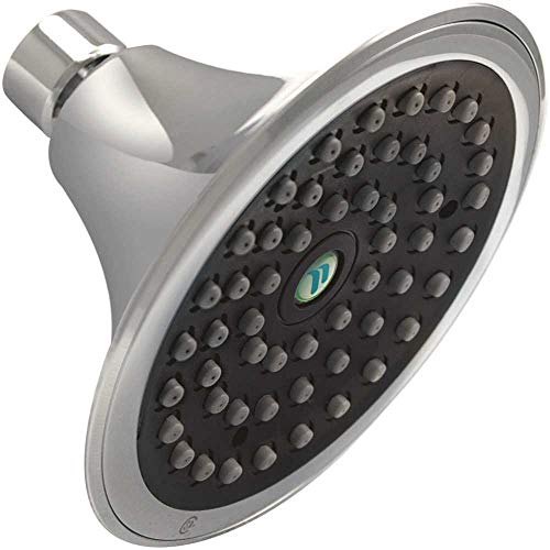 Niagara Conservation N2517CH Sava Spa 1-Spray with 1.75 GPM 4.4-in. Wall Mount Adjustable Fixed Shower Head in Chrome, 1-Pack | Bathroom Shower Head Sprayer with Pressure Compensation Technology