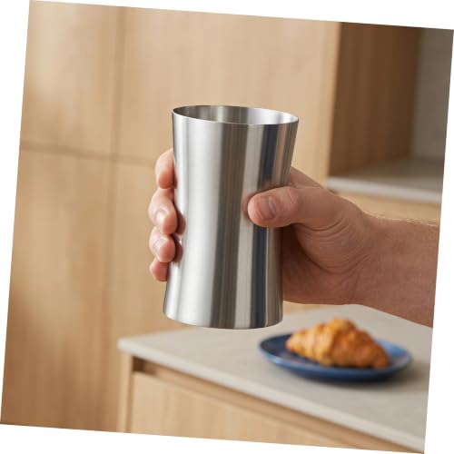 Hemobllo Travel Toothbrush Cup Modern Stainless Steel Bathroom Mug Multi Functional Design for Rinsing Compact and Lightweight for Home Travel Use