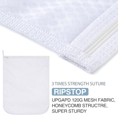 3 pcs Durable Honeycomb Mesh Laundry Bags for Delicates 16" x 19" (2 Large) 12" x 15" (1 Medium) - size: 2 Large X 1 Medium