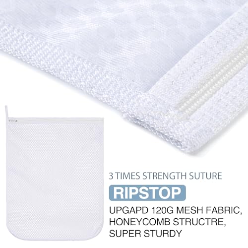 3 pcs Durable Honeycomb Mesh Laundry Bags for Delicates 12" x 15" (3 Medium) - size: 3 Medium