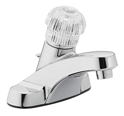 30-B410-AV Single Handle Bathroom Faucet | 1.2 GPM Flow, 3-Hole, Low-Arc Spout, Washerless Cartridge, Metal Construction, Deck Mount, Pop-Up Drain, Vanity Faucet - color: Polished Chrome Single Handle, size: (Pack of 1)