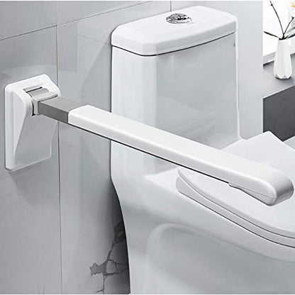 Toilet Grab Bar Flip Down, Handicap Grab Bars for Bathroom Shower Bathtub Grab Bar Support Tub Handle Bath Safety Railing Folding Grip Bar Assist Handrail（Without Calling Bell） - size: Without calling bell