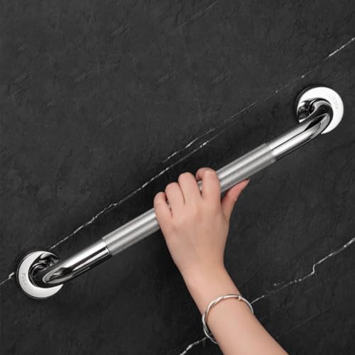 DOITOOL Stainless Steel Non-Slip Grab Bars for Bathroom and Shower, 40cm Textured Bathtub Handrail with Anti-Slip Knurling, Safety Support Rail for Elderly and Disabled Users
