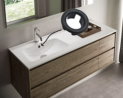 4 Pack Bathroom Basin Sink Round Hole Trim Overflow Cover Rings Hole Insert in Cap Hollow Ring Triangle for Hole Diameter Replacement Ceramic Pots for Home,Sink,Bathroom,Kitchen (Black) - color: 4 Pcs Black