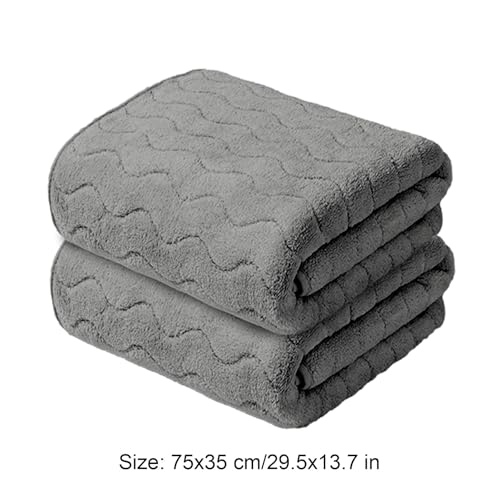 2 Pack Microfiber Towel Set - Quick Drying - Microfiber Velvet Highly Absorbent Towels - Multipurpose Use as Bath Fitness, Bathroom, Shower, Sports, Yoga Towel, 29.5x13.8in