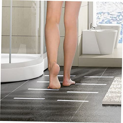 22Pcs Transparent Non Slip Bathtub Stickers Removable Skid Decals for Bathroom Safety Peva Strips for Slippery Surfaces Easy Application for Elderly