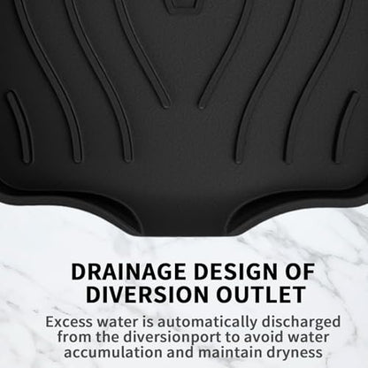 2 Pack Silicone Soap Dish with Drain, Self Draining Bar Soap Holder for Shower, Silicone Dish Soap Tray, Bathroom and Kitchen Sink Organizer, Black - color: Black
