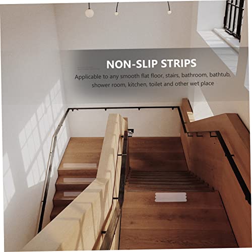 SOLUSTRE 36pcs Slip Tape for Bathroom Safety White Shower Stickers Non Skid Strips Bathtub Stickers Adhesive Bath Treads - size: 38X2cm