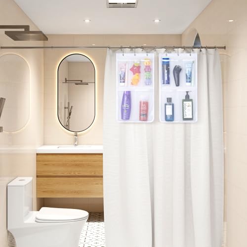 Lifewit Mesh Shower Caddy, 5 Pockets Hanging Bathroom Organizer, 1 Pack | 12" x 20", Attached 3 Hooks, Quick-Dry, Portable, Cruise Essentials, Idea for Toiletry, RVing, Travel, Camping - size: 12" × 20"