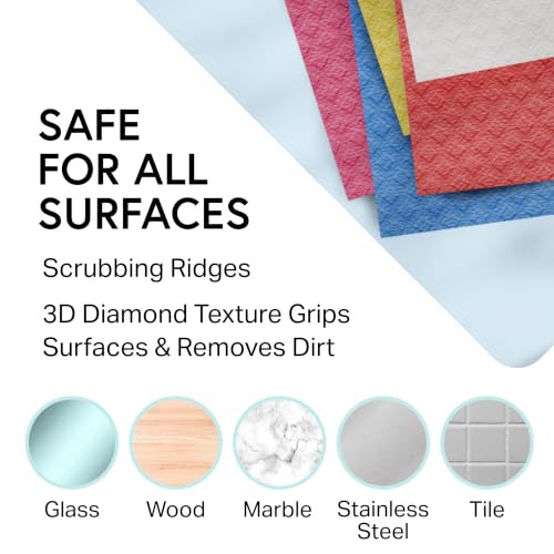 Swedish Wholesale Dishcloths Reusable 8" x 7" Sponge Cloths, Bulk 10 Pack of High Absorbent Cellulose Dish & Kitchen Cleaning Hand Towels, Wring to Dry & Machine Wash, Odor Resistant, Lime - color: Lime Green