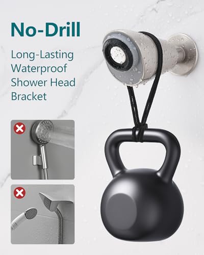 Adjustable Shower Holder Compatible with Delta Fit Kohler Magnetic Handheld Showerhead - 3M VBH Adhesive Tape for Strong Hold, No Drill, Any Height Use, Brushed Nickel - size: Brushed Nickel