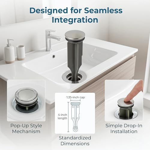 Faucet RP5648BN Drain Stopper for Delta Faucets,1-1/4 x 4 Inch Pop-Up Style | Bathroom Sink Plumbing Fixture