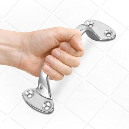6" Grab Bar, Marine Grade 316 Stainless Steel Bath Shower Bars Heavy Duty Bathroom Hand Rail Safety Handle Pull for Elderly Seniors Assist, for Home Boat Yacht Rvs Garage Barn Gate Door Handles - size: 1Pcs