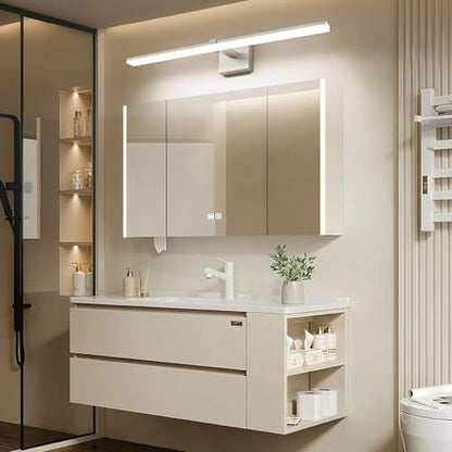 30 Inch Bathroom Light Fixtures Over Mirror Brushed Nickel Arm Wide LED Vanity Bar 6000K Aluminum ETL IP44 - color: Brushed Nickel, size: 30-inch