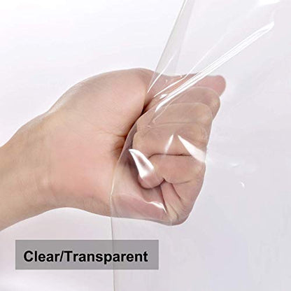 Barossa Design Narrow Shower Curtain Liner Waterproof PEVA, Clear, 36x84 | 3 Magnets, 8G Thick PEVA, Waterproof, PVC Free, 7 Metal Grommets, 36 x 84 Inch for Small Extra Long Bathroom Stall - color: 1a. Clear, size: 36"W x 84"L (Pack of 1)