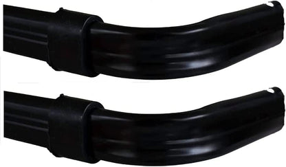 Yafa Home Fashion Heavy Duty Single Standard Adjustable Curtain Rod Hardware Included(Black, 66"-128"[2PCS]) - color: Black, size: 66" - 128" [2 PCS]