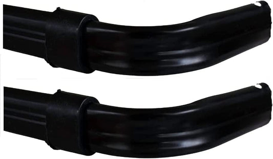 Yafa Home Fashion Heavy Duty Single Standard Adjustable Curtain Rod Hardware Included(Black, 66"-128"[2PCS]) - color: Black, size: 66" - 128" [2 PCS]