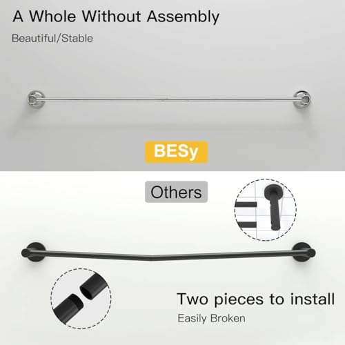 Towel Racks for Bathroom Wall Mounted Bath Towel Bar Polished Chrome | Adjustable 16-26 In, Wall Mounted Towel Holder, Stainless Steel, Rustproof, Towel Bar Rod Hanger Hardware Accessories Hotel - color: Polished Chrome
